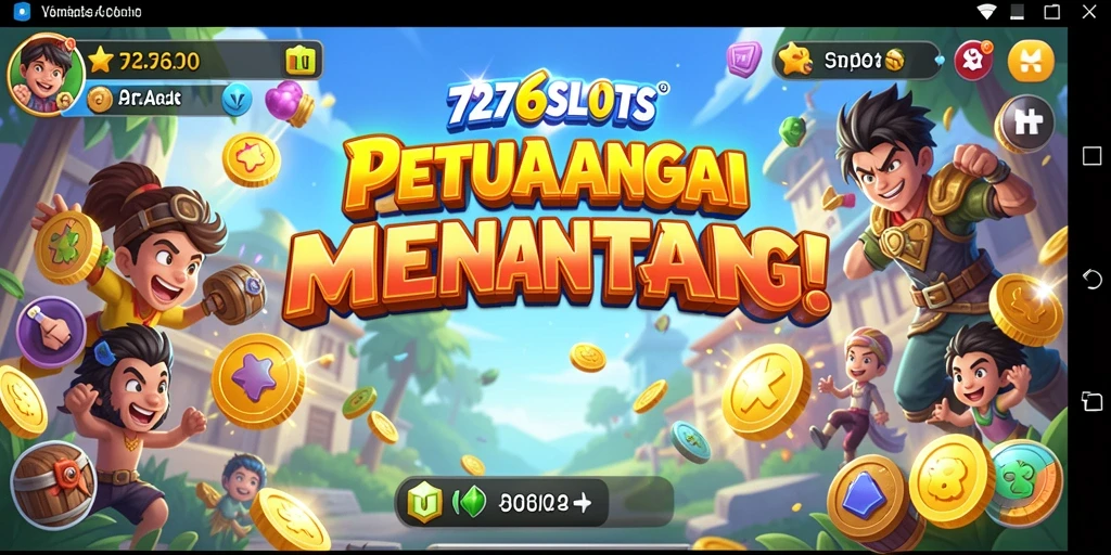 Tampilan gameplay 7276SLOTS yang menakjubkan dan penuh aksi.