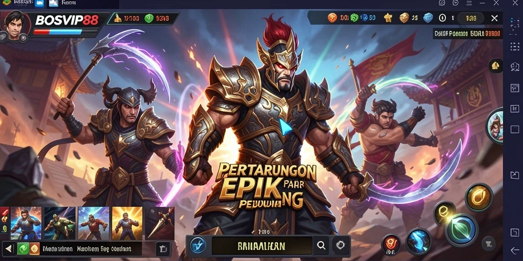 Tampilan gameplay BOSVIP88 yang memukau dengan aksi pertarungan intens.