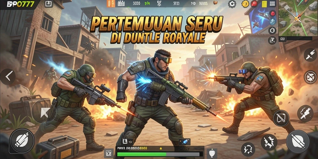 Screenshot gameplay BPO777 yang menampilkan aksi pertempuran seru.