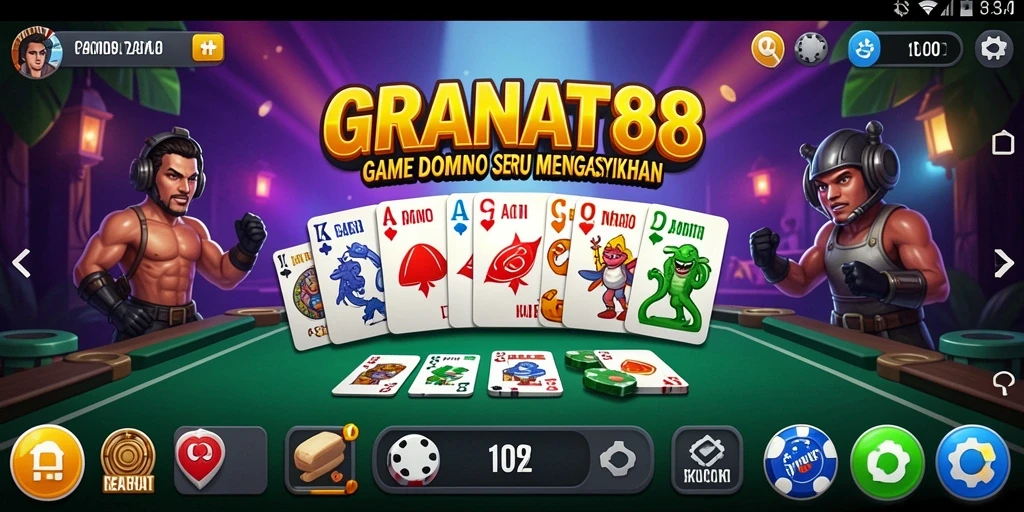 Tampilan menarik gameplay Domino di GRANAT88.