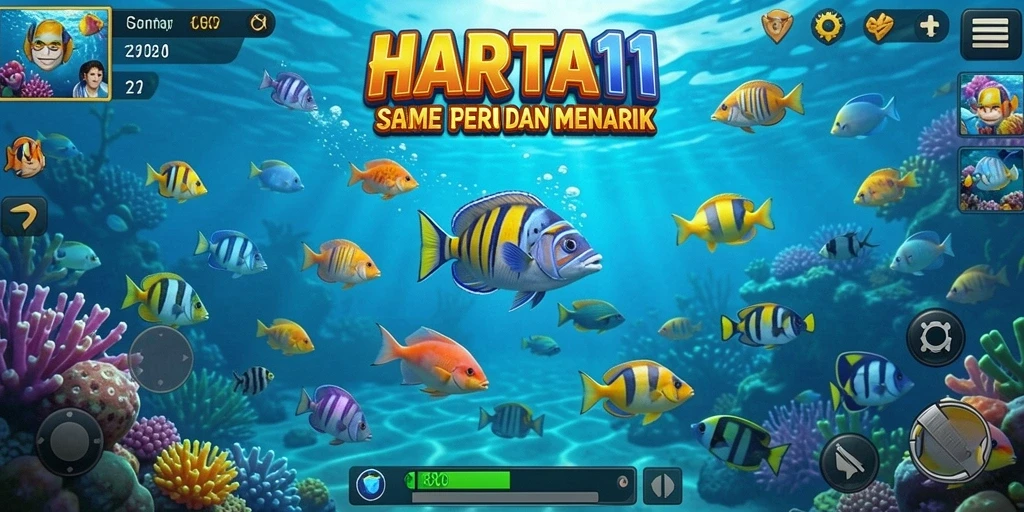 Gameplay Tembak Ikan yang seru dan mengasyikkan.