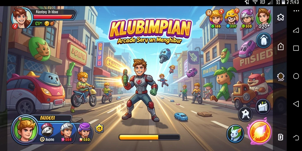Tampilan gameplay seru dari KLUBIMPIAN dalam aksi.