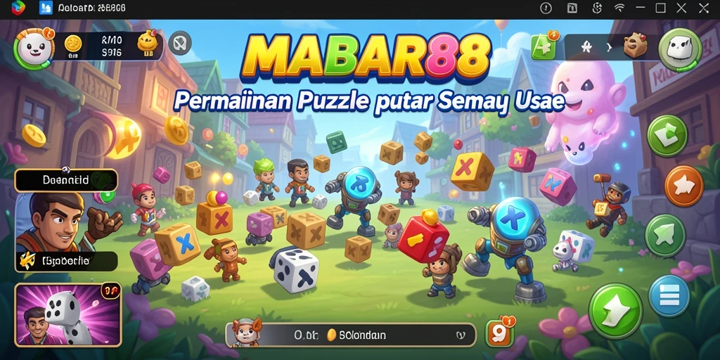 Screenshot gameplay MABAR88 menampilkan puzzle yang penuh warna dan menantang.