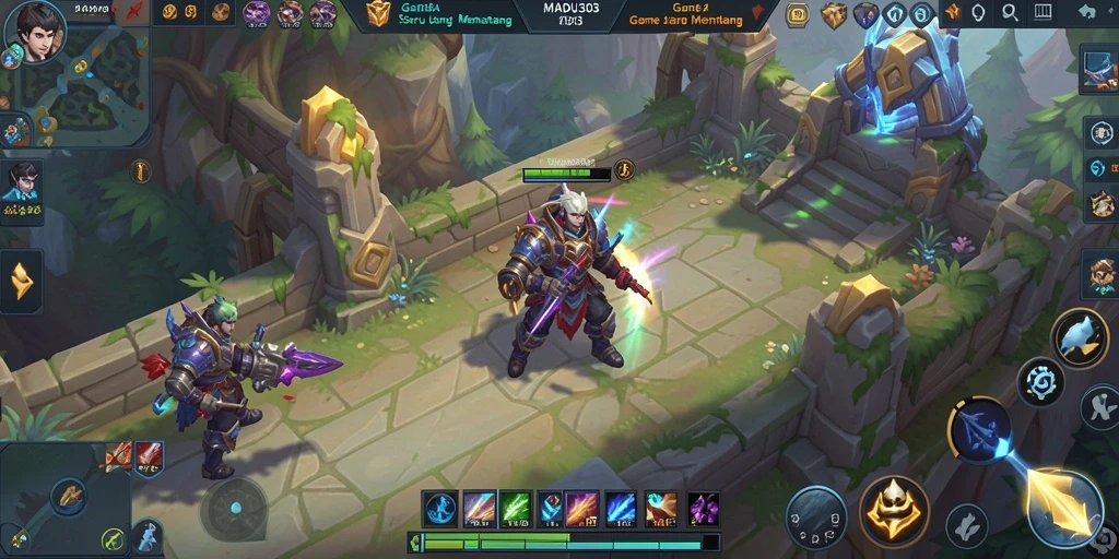 Screenshot gameplay MADU303 menampilkan aksi seru dan strategi tim.