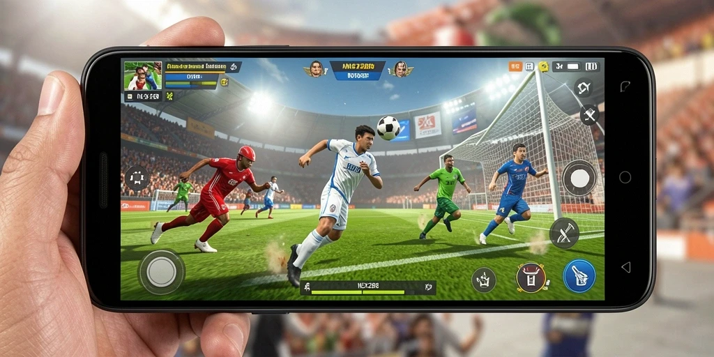 Screenshot utama NEX288 menampilkan interaksi dinamis dalam aplikasi olahraga.