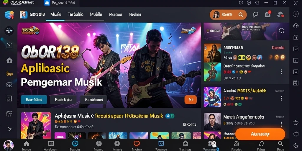 Tampilan gameplay OBOR138 yang menarik dengan berbagai fitur musik.