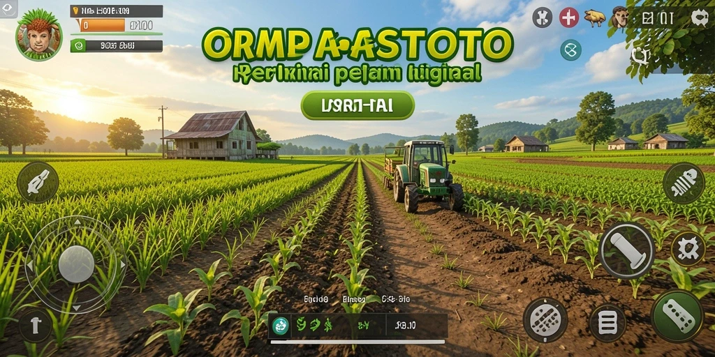 Tangkapan layar gameplay <strong>ORMASTOTO</strong> yang menunjukkan aktivitas bertani yang menyenangkan.