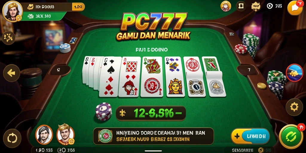 Gameplay menarik dari PC777 yang menampilkan momen seru bermain Domino.