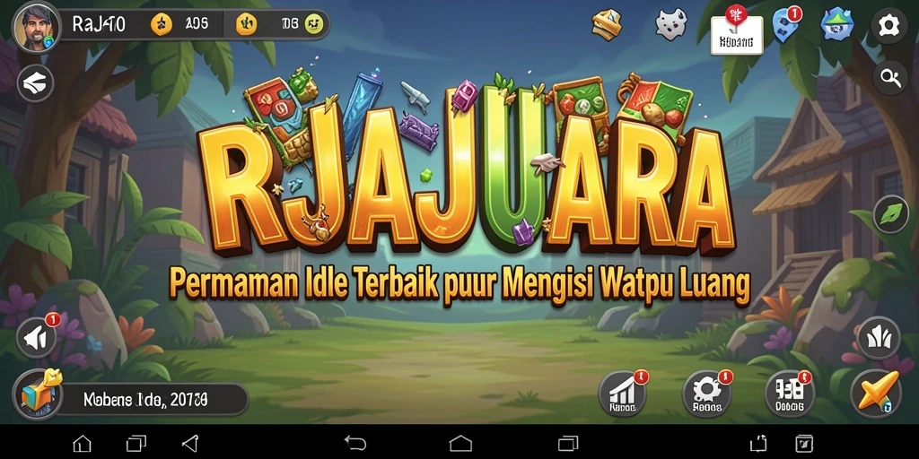 Tampilan gameplay RAJAJUARA dengan karakter yang tengah beraksi dalam mode Idle.