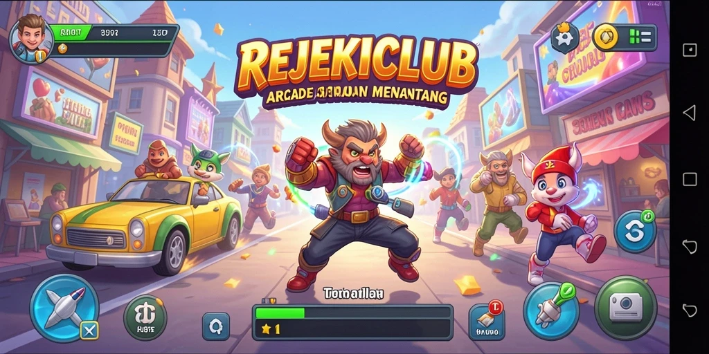 Tampilan permainan seru REJEKICLUB yang penuh aksi.