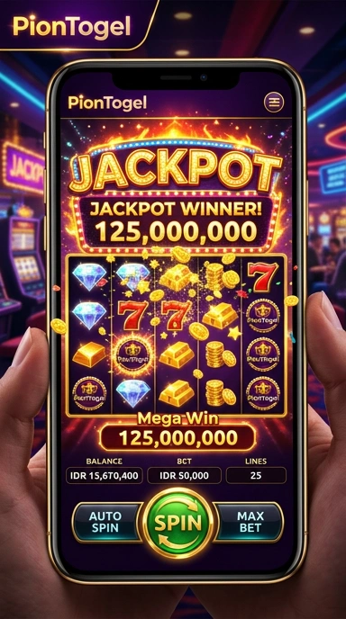 Antarmuka aplikasi piontogel yang intuitif dan mudah digunakan.